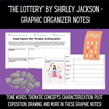 Preview of "The Lottery" by Shirley Jackson Graphic Organizer Notes