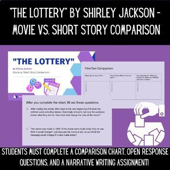 Preview of "The Lottery" by Shirley Jackson Movie vs. Short Story Comparison!