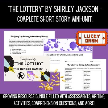 Preview of "The Lottery" by Shirley Jackson Short Story Mini-Unit!