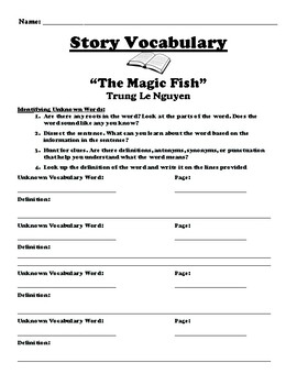 Teaching Guide and Questions for The Magic Fish by Freya