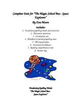 Preview of "The Magic School Bus:  Space Explorers" by Eva Moore Unit