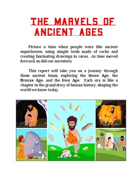 Preview of "The Marvels of Ancient Ages" + Matching Worksheet
