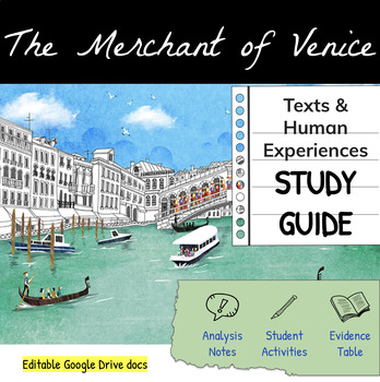 Preview of 'The Merchant of Venice' Study Guide - HSC Texts and Human Experiences