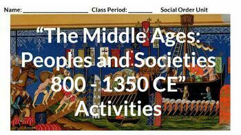 Preview of “The Middle Ages” Activities & Primary Selected Primary Sources