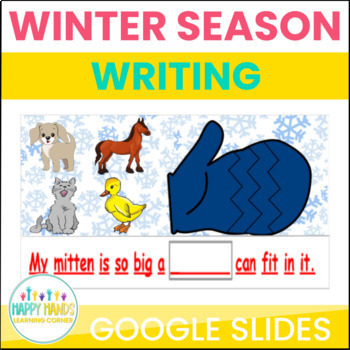 Preview of "The Mitten" Creative Writing Activity Sentence Prompts for Google Slides