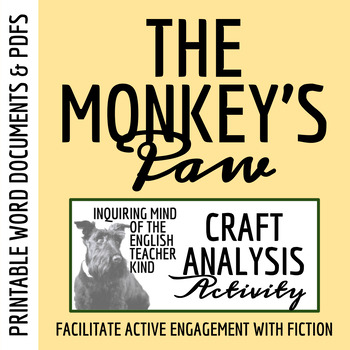 Preview of "The Monkey's Paw" by W. W. Jacobs Craft Analysis Activity (Printable)