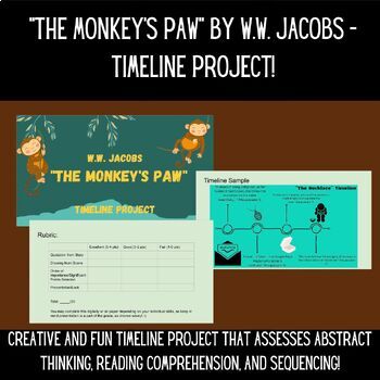 Preview of "The Monkey's Paw" by W.W. Jacobs Timeline Project!
