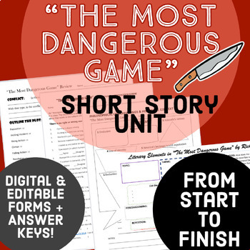 Preview of "The Most Dangerous Game" 10 days scaffolded LP. MS/HS Short Story unit w/CCSS!