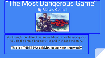 Preview of "The Most Dangerous Game" Interactive Guided Reading