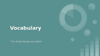 Preview of "The Most Dangerous Game" Vocabulary Slideshow