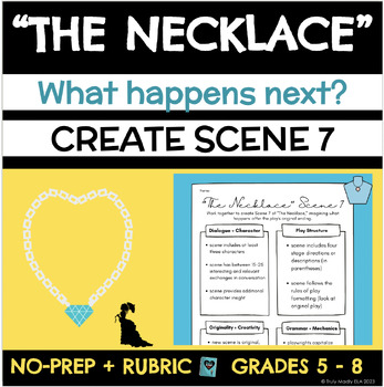 Preview of "The Necklace" Guy de Maupassant Writing Activity Setting Analysis Drama ELA