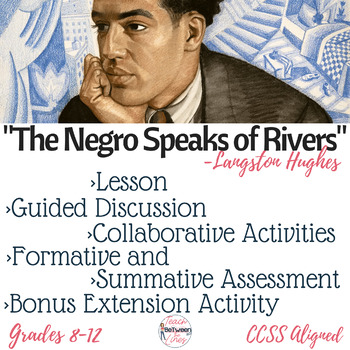 Preview of "The Negro Speaks of Rivers" Complete Poetry Analysis Lesson Distance Learning