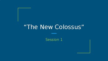 Preview of "The New Colossus" Discussion-Based Shared Inquiry PowerPoints