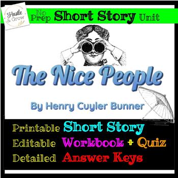 Preview of "The Nice People" Short Story Unit - Worksheets, Quiz, Annotations + ALL Answers