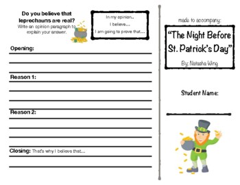 Preview of "The Night Before St. Patrick's Day" Trifold