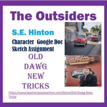 Preview of "The Outsiders" Character Sketch Google Doc Assignment