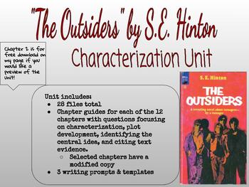 the outsiders characterization assignment