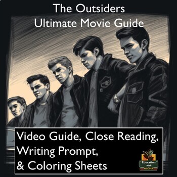 Preview of The Outsiders Movie Guide Activities: Worksheets, Reading, Coloring, & more! 