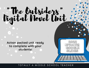 Preview of "The Outsiders" by S.E. Hinton Digital/Distance Learning Novel Unit and Workbook