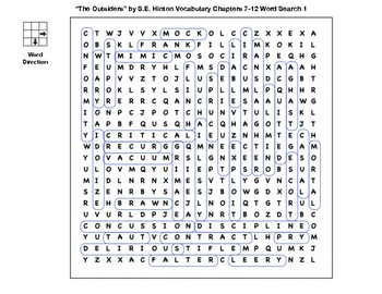 The Outsiders Chapter 7 Vocabulary Crossword - WordMint