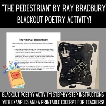 Preview of "The Pedestrian" Blackout Poetry Activity - Author's Purpose and Theme