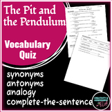 "The Pit and the Pendulum" Vocabulary Quiz