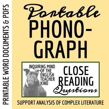 Preview of "The Portable Phonograph" by Walter van Tilburg Clark Close Reading Worksheet