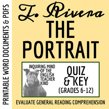 Preview of "The Portrait" by Tomás Rivera Quiz and Answer Key