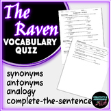 "The Raven" Vocabulary Quiz | Synonym, Antonym, Analogy, F