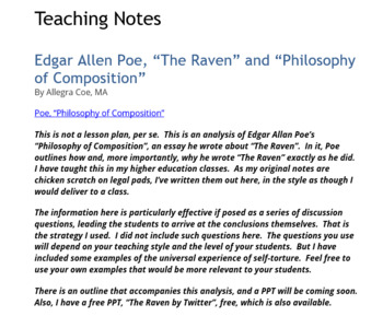Preview of "The Raven" and "Philosophy of Composition"