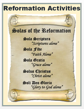 Preview of "The Reformation" - Activities  (Distance Learning)