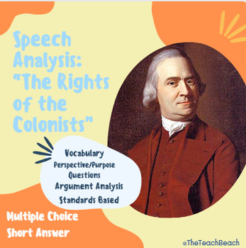 Preview of "The Rights of the Colonists" BY Samuel Adams Quiz