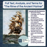 "The Rime of the Ancient Mariner" Full text, close reading