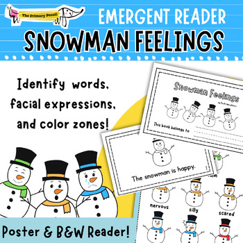 Preview of "The Snowman is Feeling"  Low-Prep Emergent Reader | K-1 Sight Words & SEL Vocab