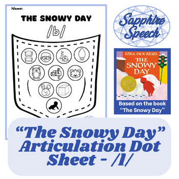 Preview of "The Snowy Day" Articulation Dot Sheet /L/ Sound