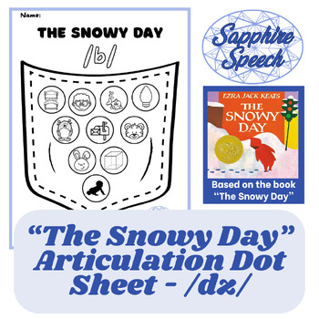 Preview of "The Snowy Day" Articulation Dot Sheet /dʒ/ sound