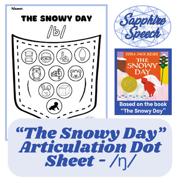 Preview of "The Snowy Day" Articulation Dot Sheet - /ng/ sound