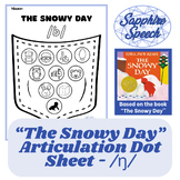 "The Snowy Day" Articulation Dot Sheet - /ng/ sound