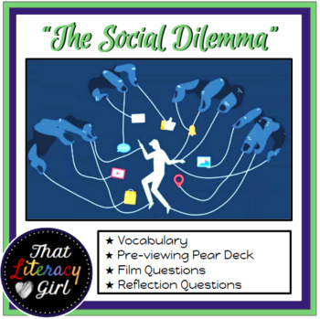 Preview of "The Social Dilemma" Pear Deck and Film Questions
