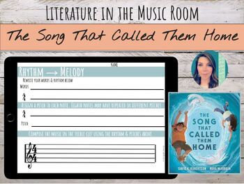 Preview of "The Song That Called Them Home" Book Based Music Composition Lesson
