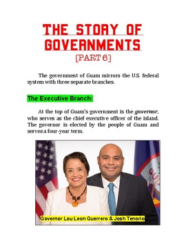 Preview of "The Story of Governments" (Part 6) - Guam + Multiple Choice Worksheet