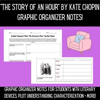 Preview of "The Story of an Hour" by Kate Chopin Graphic Organizer Notes!