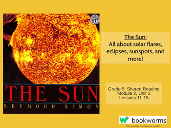 Preview of "The Sun" Google Slides- Bookworms Supplement