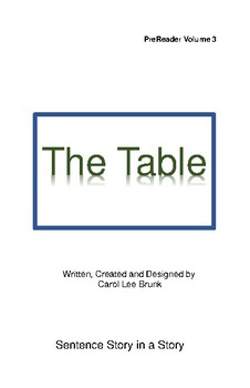 Preview of 'The Table' Volume 3 PreReader Book