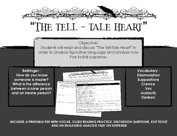 Preview of "The Tell-Tale Heart" Edgar Allan Poe