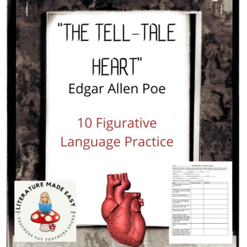 Preview of "The Tell-Tale Heart" Figurative Language Chart