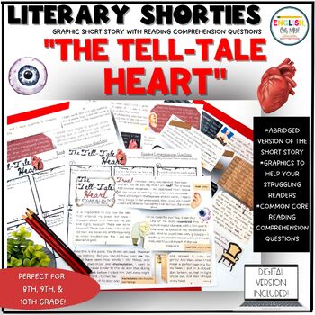 Preview of "The Tell Tale Heart" Graphic Short Story, Literary Shorties