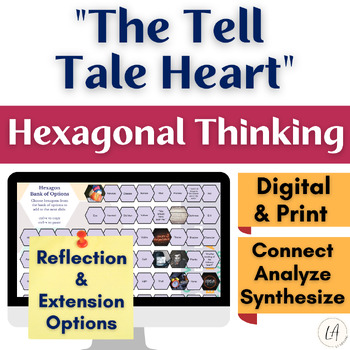 Preview of "The Tell Tale Heart" by Edgar Allan Poe Hexagonal Thinking Short Story Activity