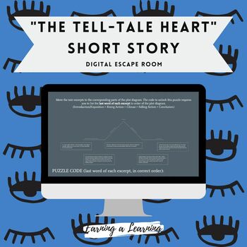 Preview of "The Tell Tale Heart" Short Story Digital Escape Room - Great Halloween Activity