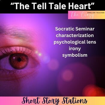 Preview of "The Tell Tale Heart" Short Story Stations :Print or Digital Lesson for Fall